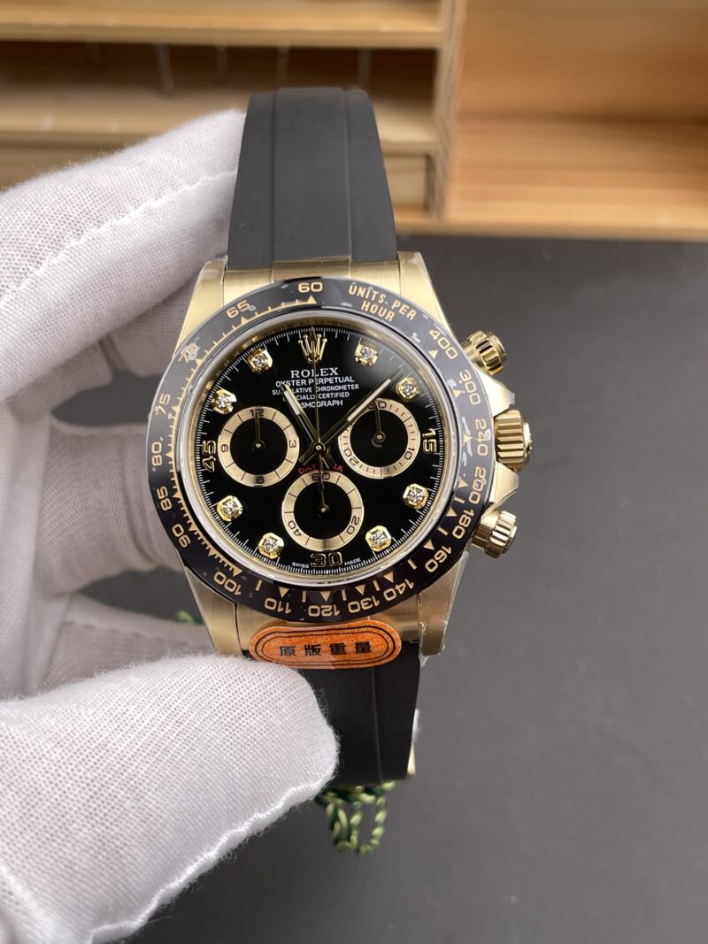 Rolex Daytona Black Diamond Gold Rubber Rolex Daytona Black Diamond Gold Rubber