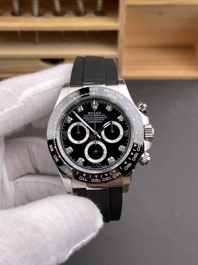 Rolex Daytona White Gold Black Rubber Rolex Daytona White Gold Black Rubber
