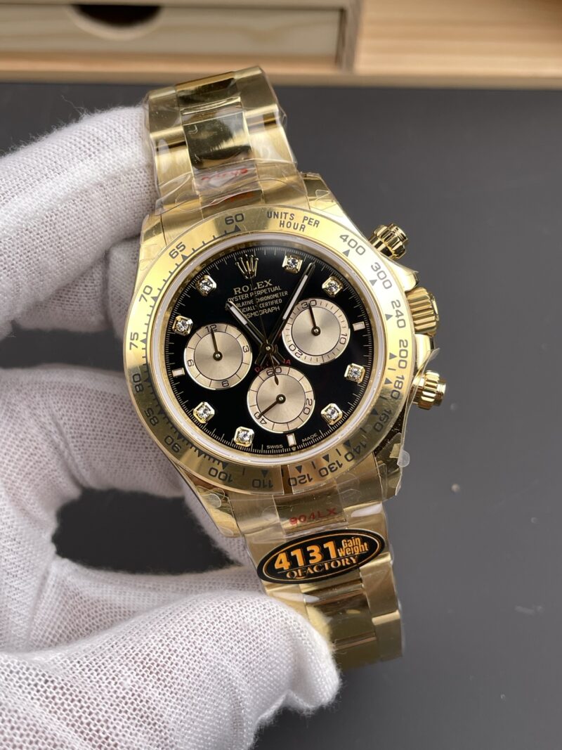 Rolex Daytona Full Gold Black Diamond Rolex Daytona Full Gold Black Diamond