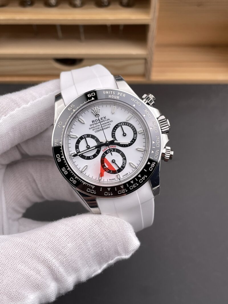 Rolex Daytona White Panda Rubber