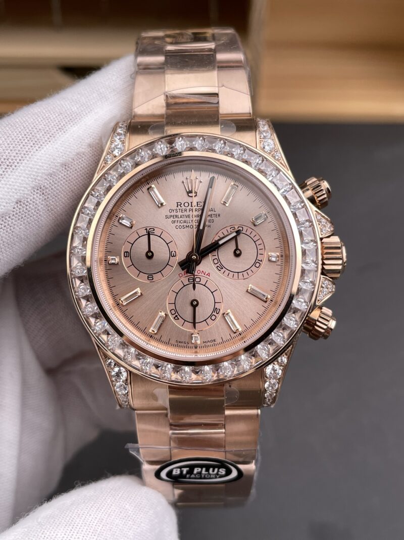 Rolex Daytona Full Rose Gold Baguette Diamond Rolex Daytona Full Rose Gold Baguette Diamond
