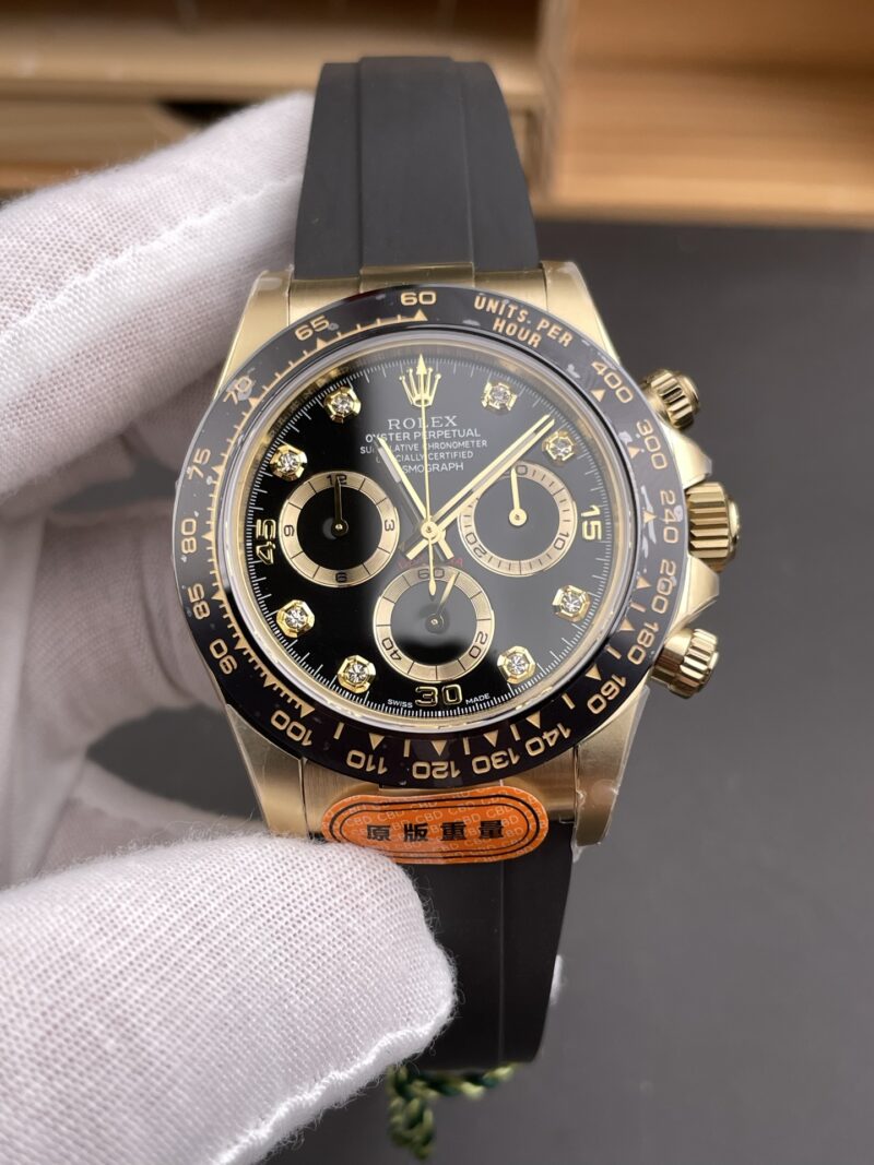Rolex Daytona Black Diamond Gold Rubber Rolex Daytona Black Diamond Gold Rubber