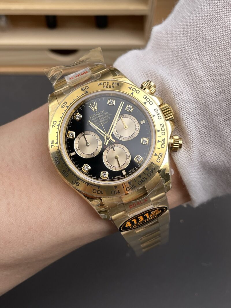 Rolex Daytona Full Gold Black Diamond Rolex Daytona Full Gold Black Diamond