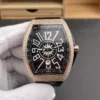 Franck Muller Vanguard Rose Gold Diamond Bezel Black Dial 44x54mm