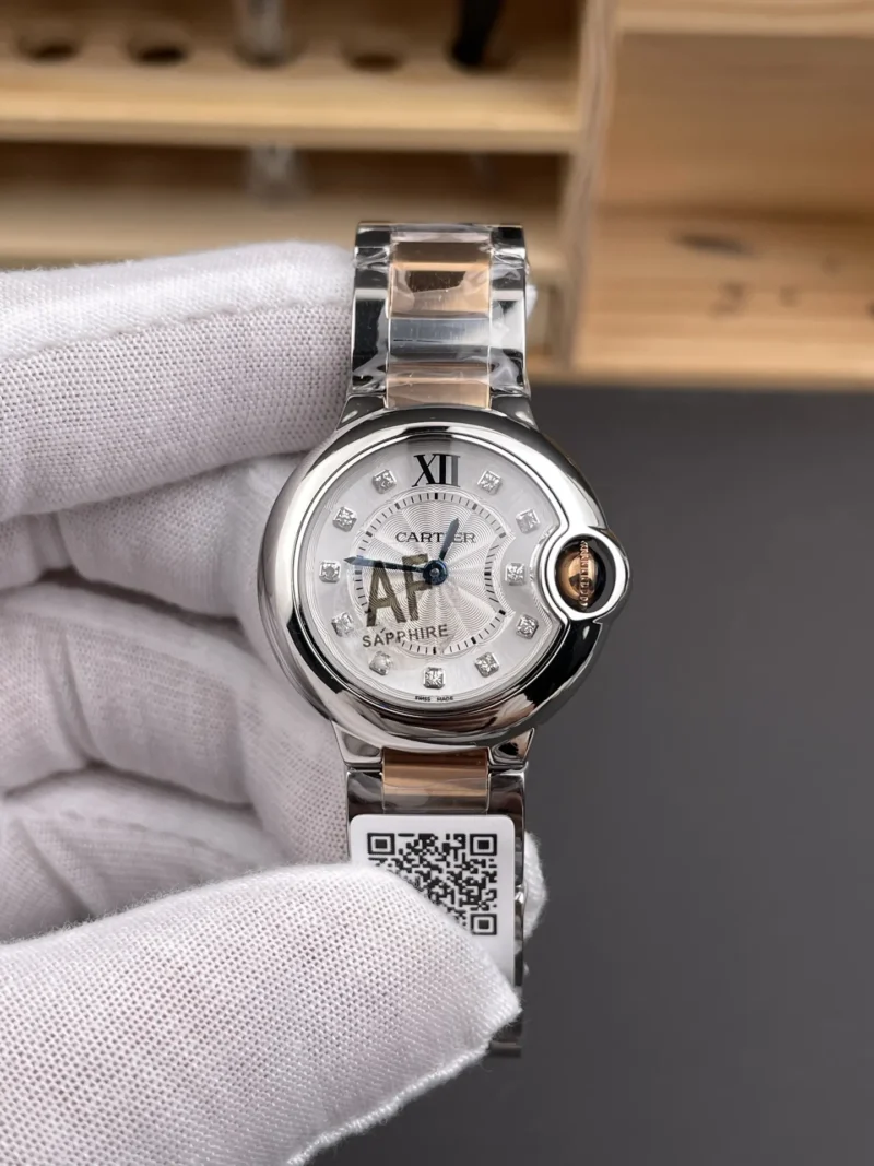 Cartier Ballon Bleu Two-Tone Rose Gold Ladies 28mm