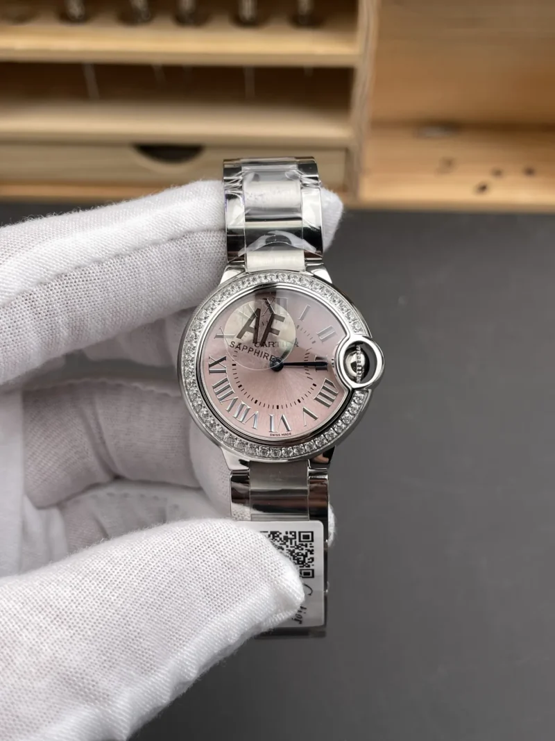 Cartier Ballon Bleu Diamond Bezel Ladies 28mm