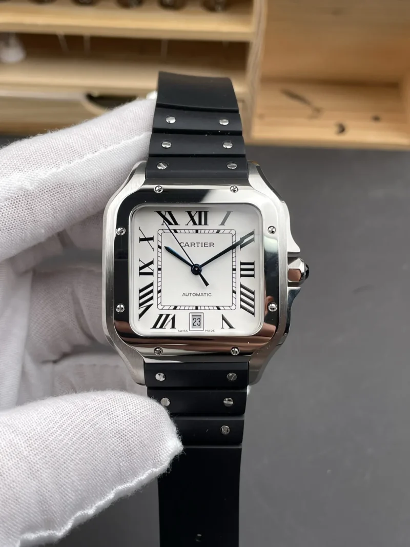 Cartier Santos White Dial 39.8mm