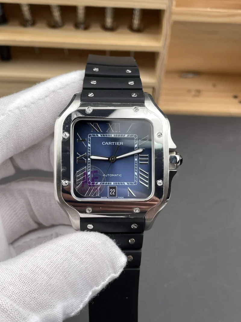 Cartier Santos Blue Dial 39.8mm
