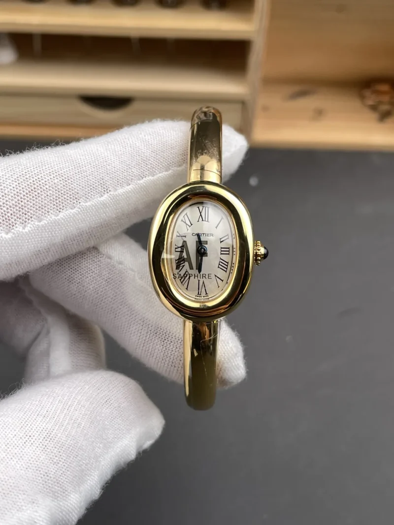Cartier Baignoire Leather Strap 24.6x18.7mm