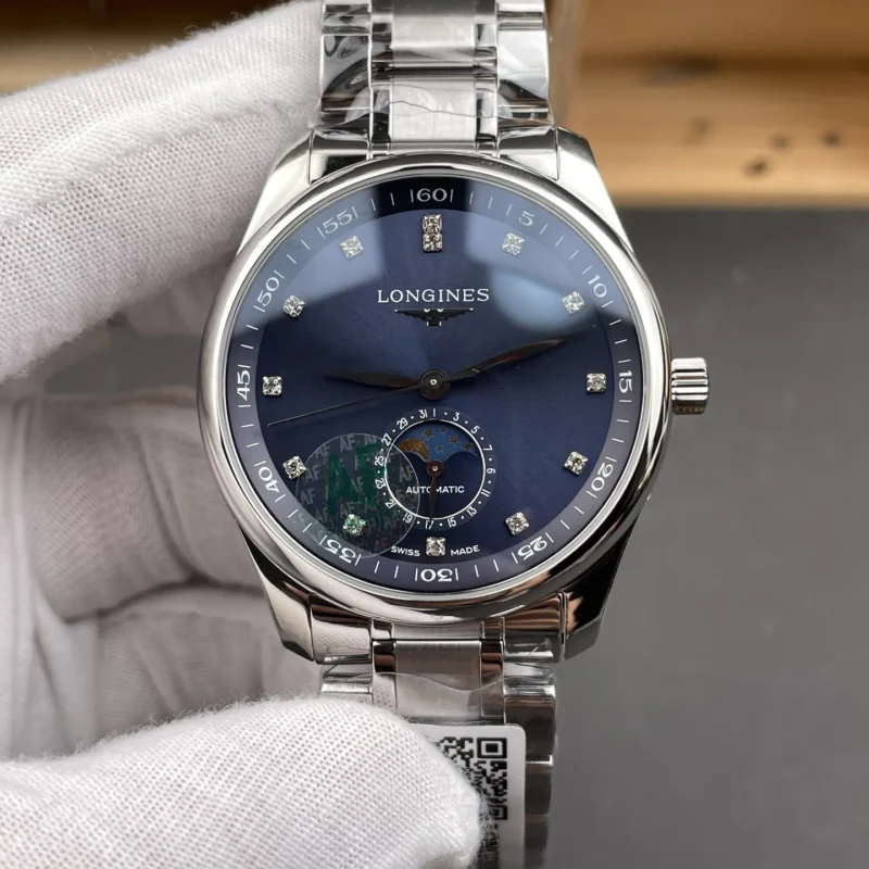 img01_0273_AF_浪琴_名匠_四针月相钻刻蓝盘_40mm_2892机芯.webp Longines Master Collection Diamond Markers 40mm