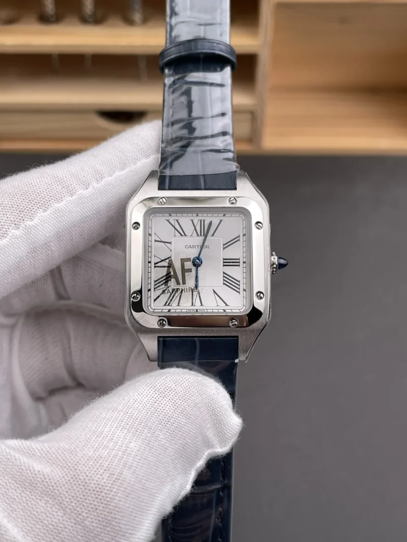 Cartier Santos Grey Dial 27.5x38mm