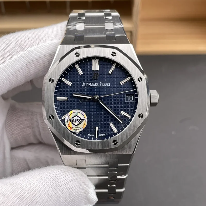 img01_0399_APS_爱彼_皇家橡树_15500_蓝盘_V2版4302无卡度机芯_41mm.webp AP Royal Oak 15500 Blue Dial 41mm