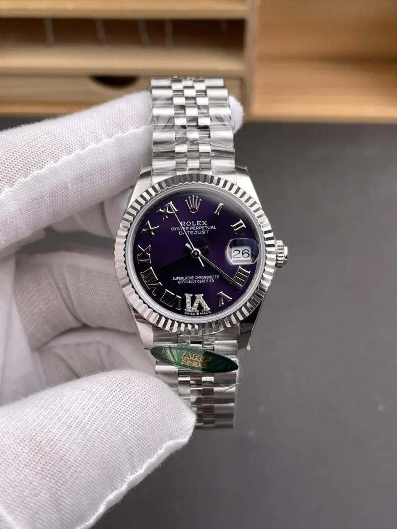 Rolex Datejust Purple Dial Ladies 31mm