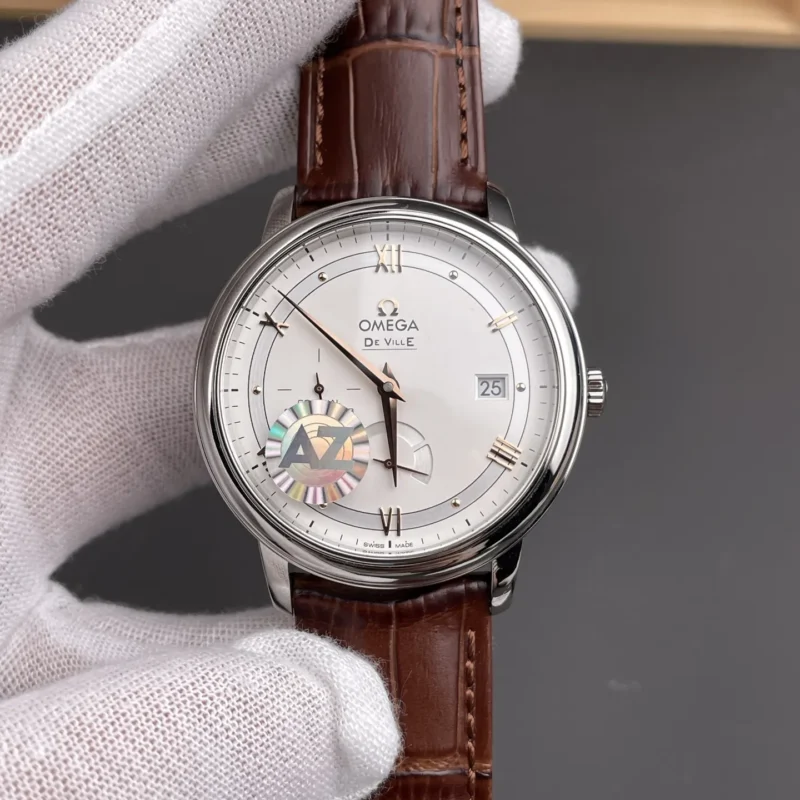 img01_0606_AZ_欧米茄_碟飞系列_动能白盘金针_39.5mm_2627机芯.webp Omega De Ville White Dial 39.5mm