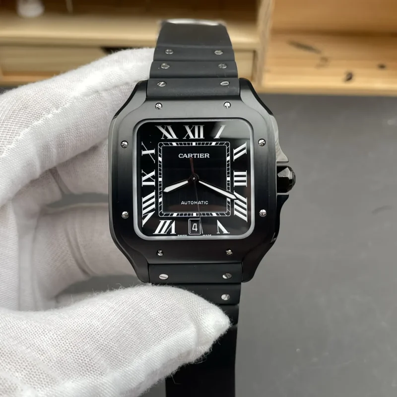 img01_0782_BV_J12_卡地亚_山度士系列_黑武士黑陶瓷_39.8mm_9015机芯.webp Cartier Santos Black Vader 39.8mm