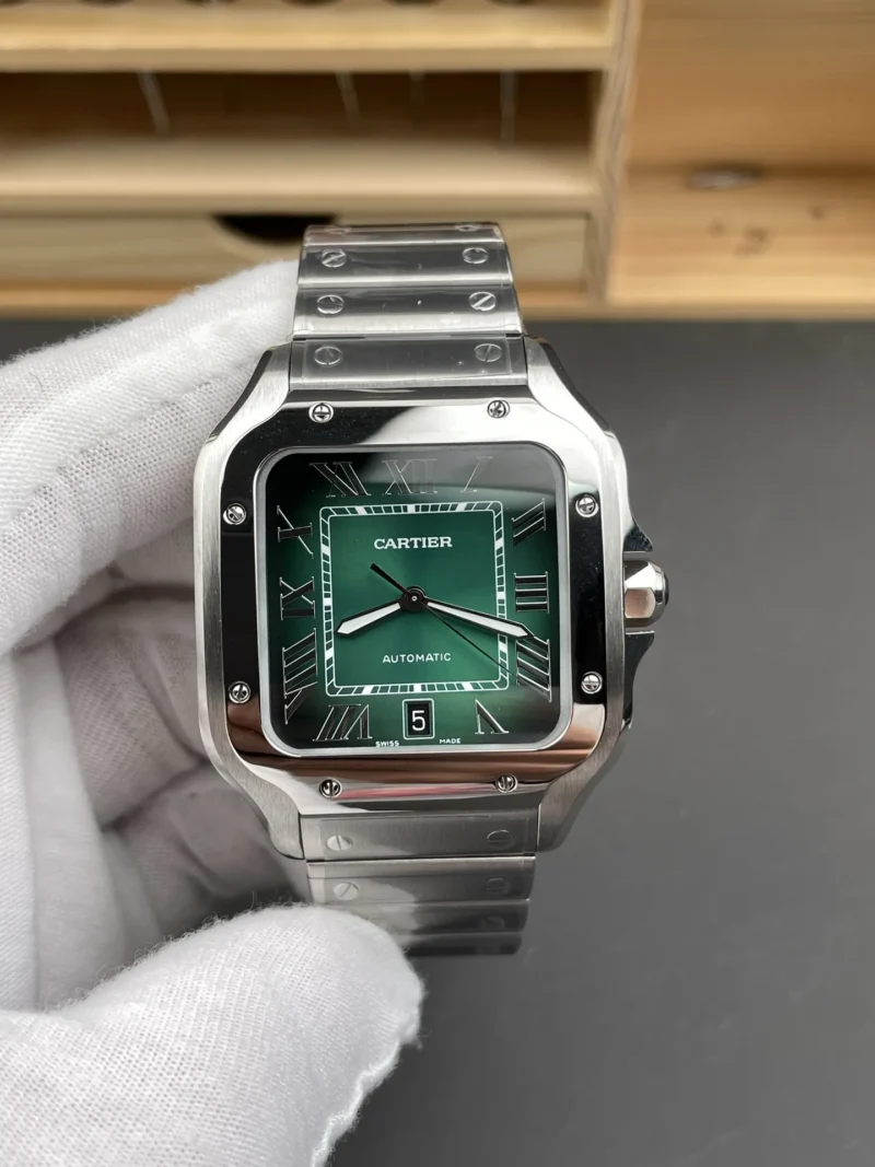 Cartier Santos Green Dial 39.8mm