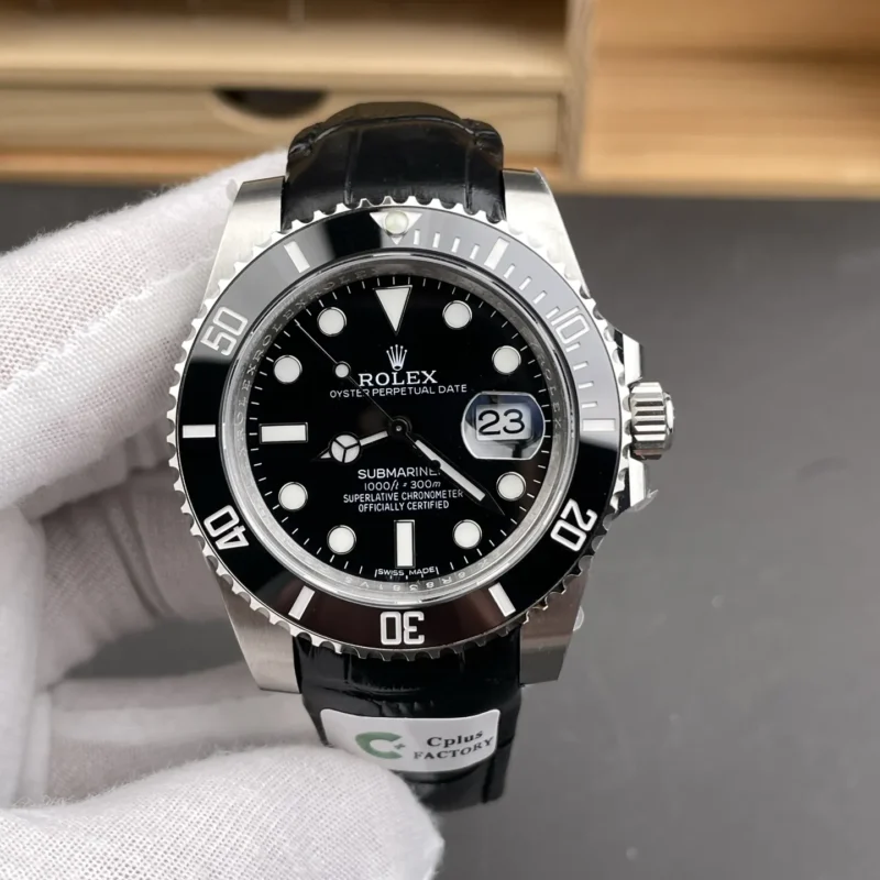 img01_0861_C_plus_劳力士_潜航者型_黑水鬼皮带款_一体机_3135机芯.webp Rolex Submariner Black