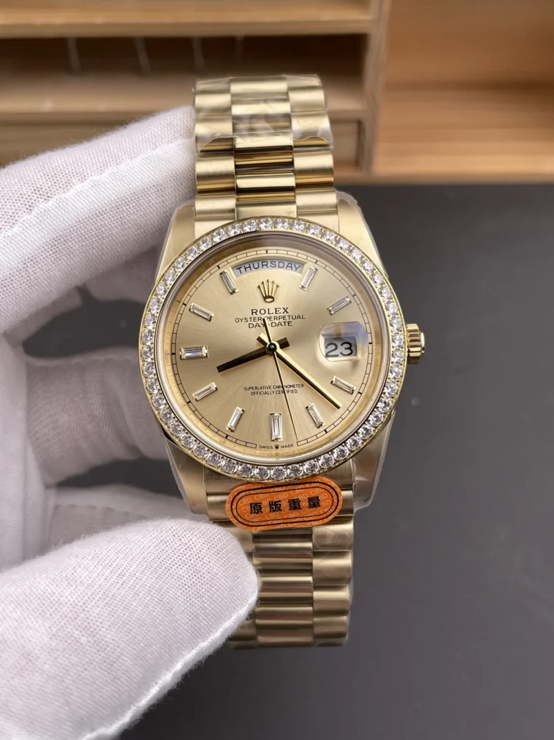 Rolex Day-Date Yellow Baguette Diamond 40mm