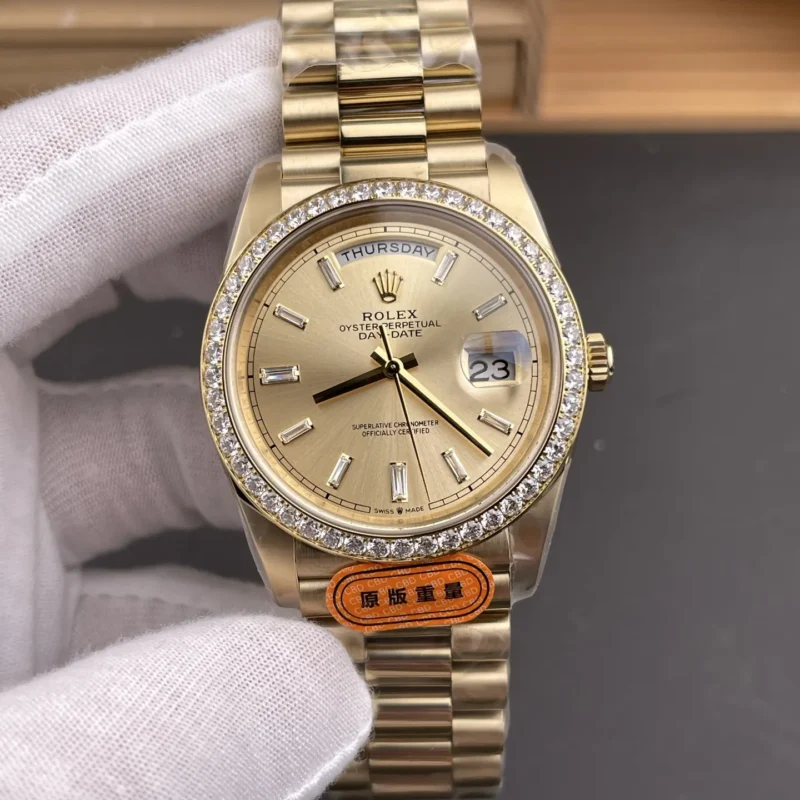 Rolex Day-Date Yellow Baguette Diamond 40mm