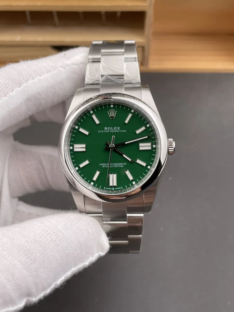 Rolex Oyster Perpetual Green Dial 41mm