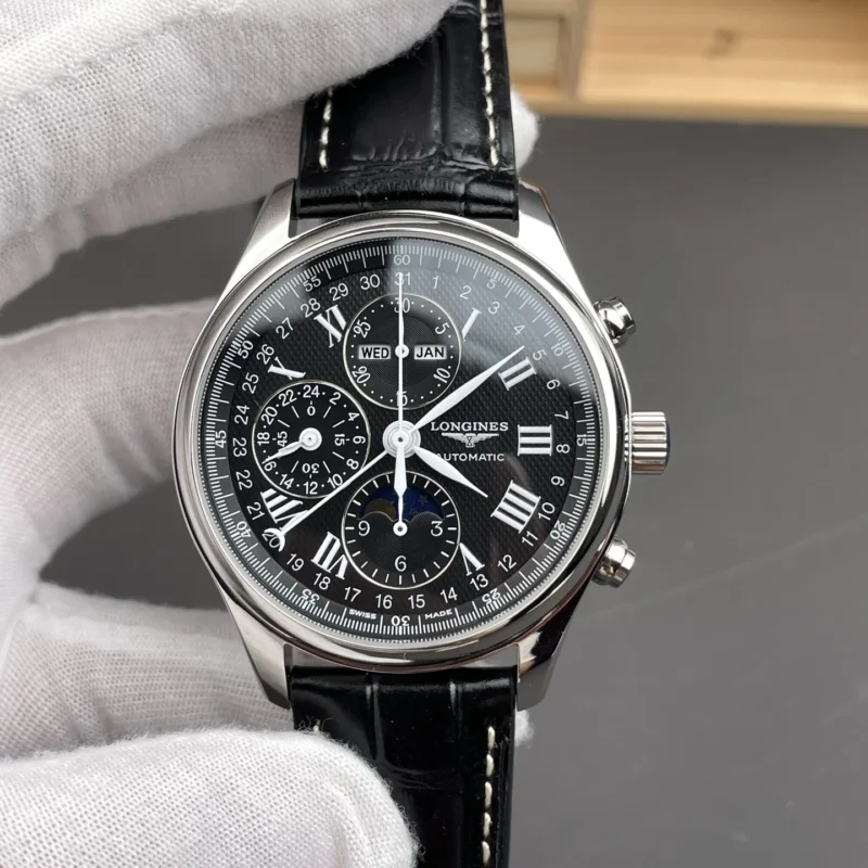 img01_1133_GS_浪琴_名匠系列_八针月相黑盘皮带_42mm_7751机芯.webp Longines Master Collection Black Dial 42mm