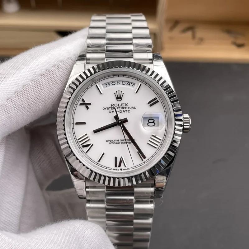 img01_1136_GS_劳力士_星期日志DD_白罗马盘配重版_40mm_3255机芯.webp Rolex Day-Date Weighted 40mm