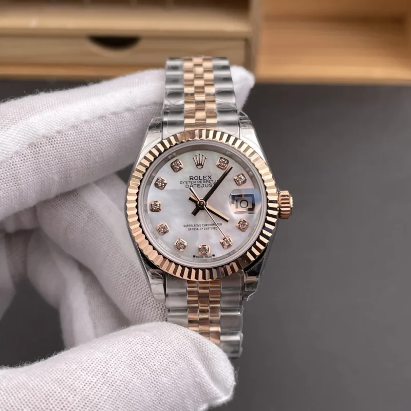 img01_1141_GS_劳力士_日志型_间玫瑰金贝母盘女表_28mm_2671机芯.webp Rolex Datejust Rose Gold Ladies 28mm