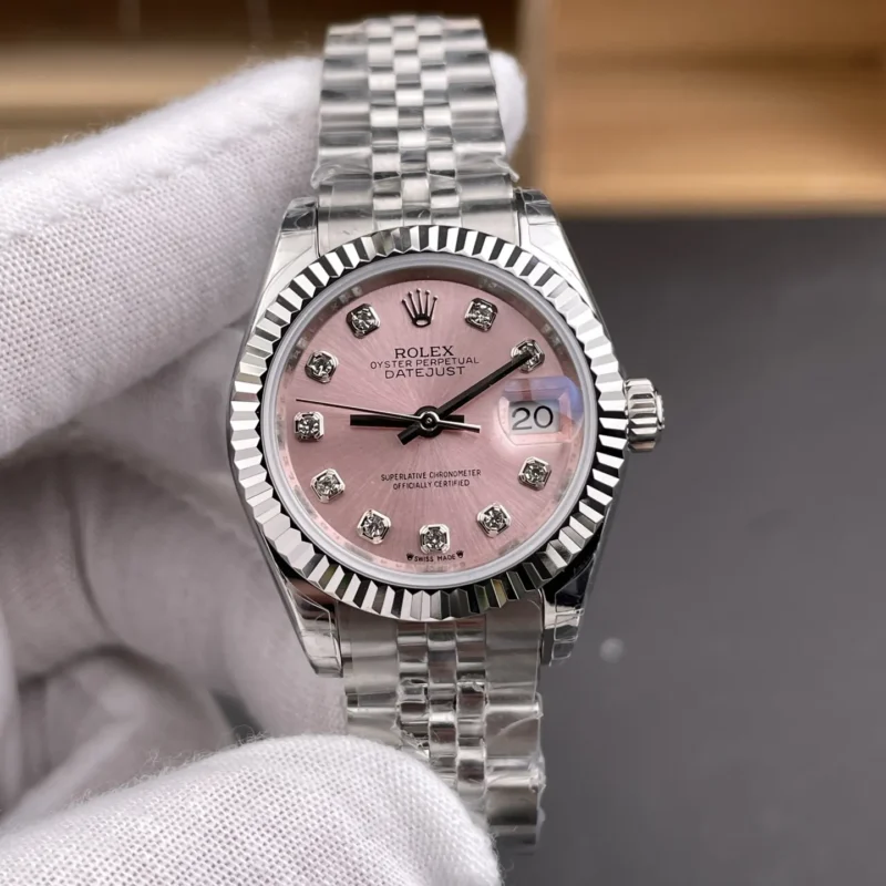 img01_1163_GS_劳力士_日志型_粉盘钻刻女表_28mm_2671机芯.webp Rolex Datejust Diamond Markers Ladies 28mm