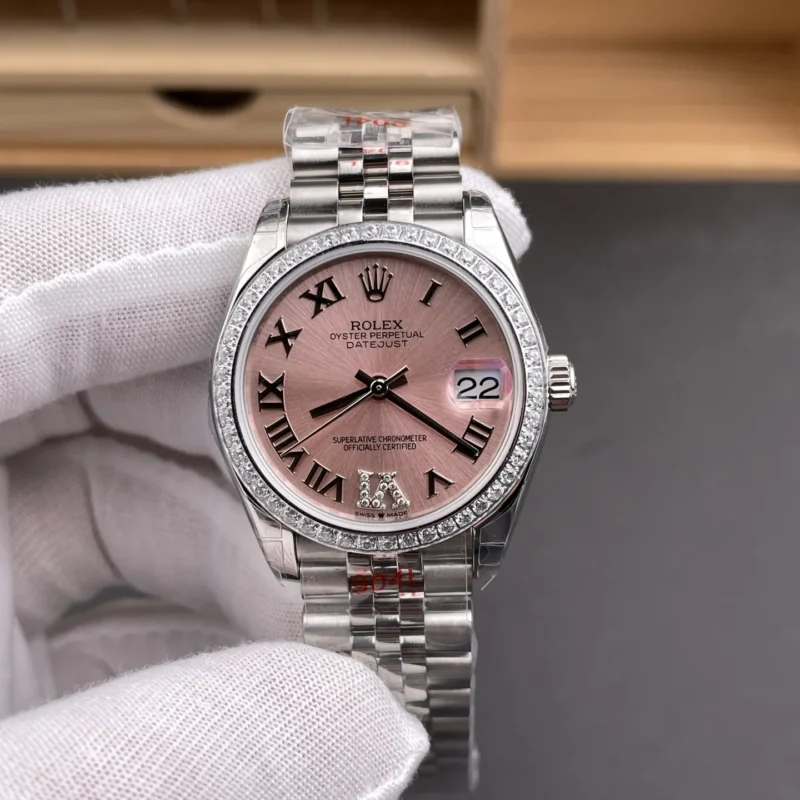 img01_1165_GS_劳力士_日志型_钻圈五铢链粉罗马盘女表_31mm_2236机芯.webp Rolex Datejust Diamond Bezel Ladies 31mm