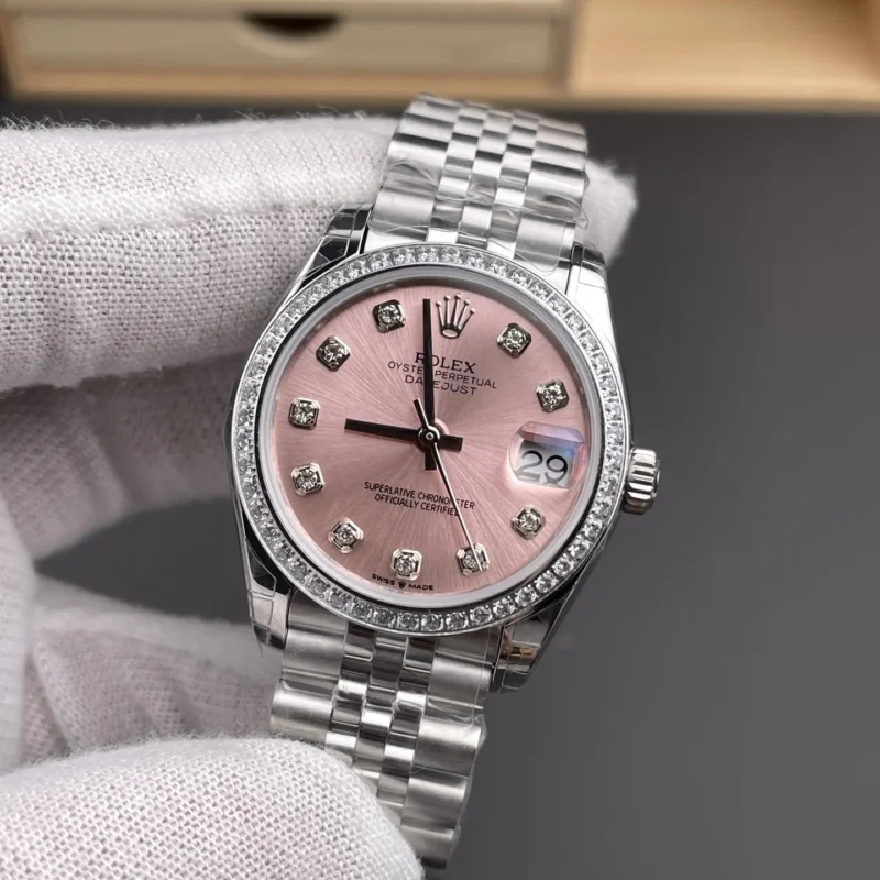 img01_1167_GS_劳力士_日志型_钻圈粉盘钻刻女表_31mm_2236机芯.webp Rolex Datejust Diamond Bezel Ladies 31mm