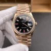 Rolex Day-Date Black Baguette Diamond 36mm