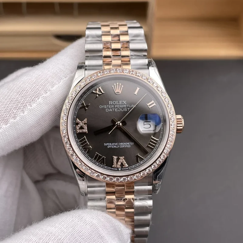 img01_1175_GS_劳力士_日志型_间玫瑰金钻圈灰罗马盘_36mm_3235机芯.webp Rolex Datejust Rose Gold 36mm