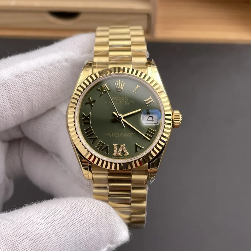 img01_1206_GS_劳力士_日志型_全金绿罗马盘女表_31mm_2236机芯.webp Rolex Datejust Ladies 31mm