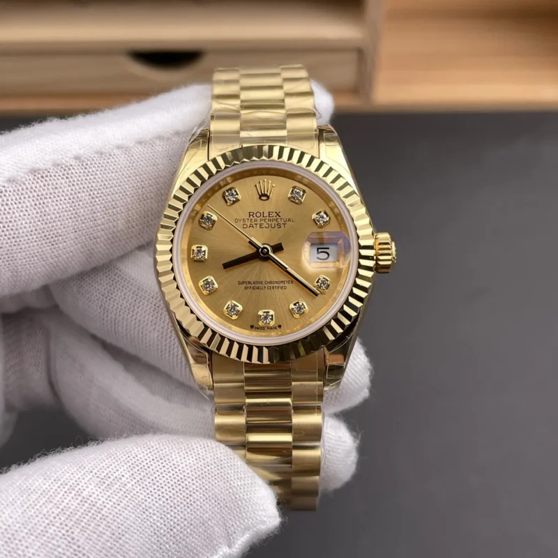 img01_1219_GS_劳力士_日志型_全金钻刻女表_28mm_2671机芯.webp Rolex Datejust Diamond Markers Ladies 28mm