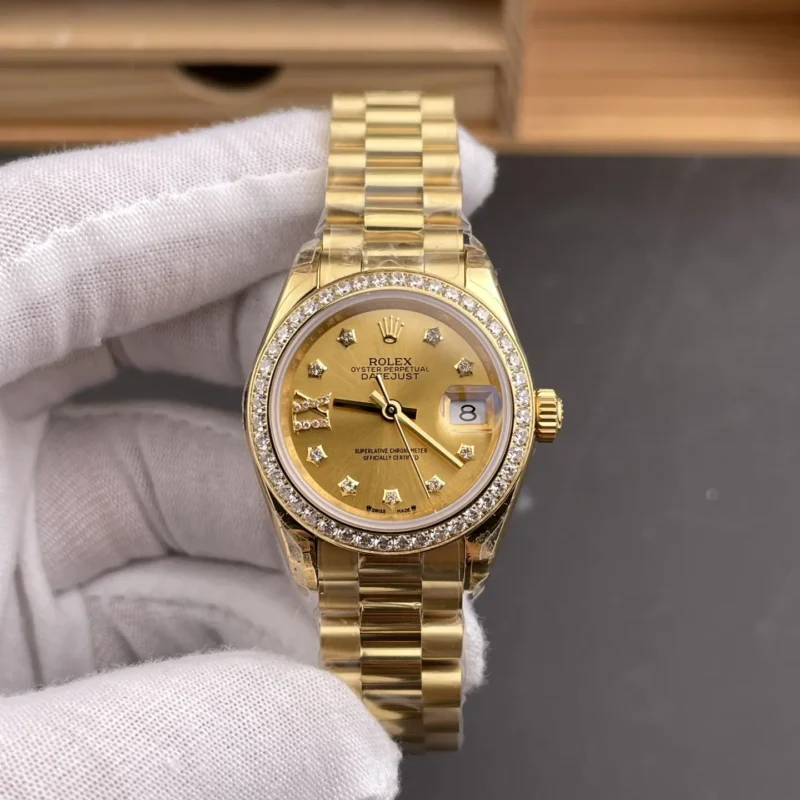 img01_1221_GS_劳力士_日志型_全金钻圈星钻刻女表_28mm_2671机芯.webp Rolex Datejust Diamond Bezel Ladies 28mm