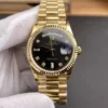 Rolex Day-Date Black Baguette Diamond 36mm
