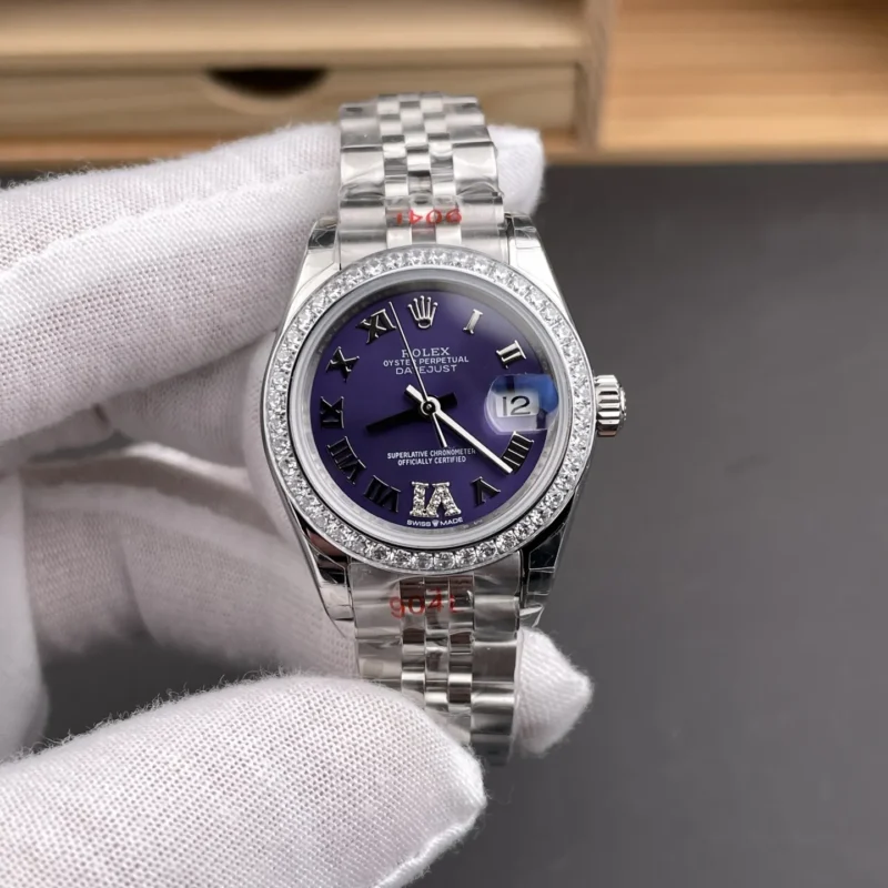img01_1246_GS_劳力士_日志型_钻圈紫罗马盘女表_28mm_2671机芯.webp Rolex Datejust Diamond Bezel Ladies 28mm