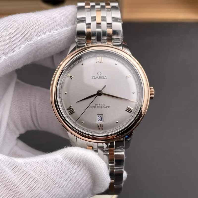 img01_1338_KY_欧米茄_碟飞系列_三代间玫瑰金银盘透底_40mm_2892机芯.webp Omega De Ville Rose Gold 40mm