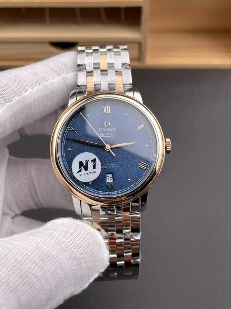 Omega De Ville Two-Tone Blue 39.5mm