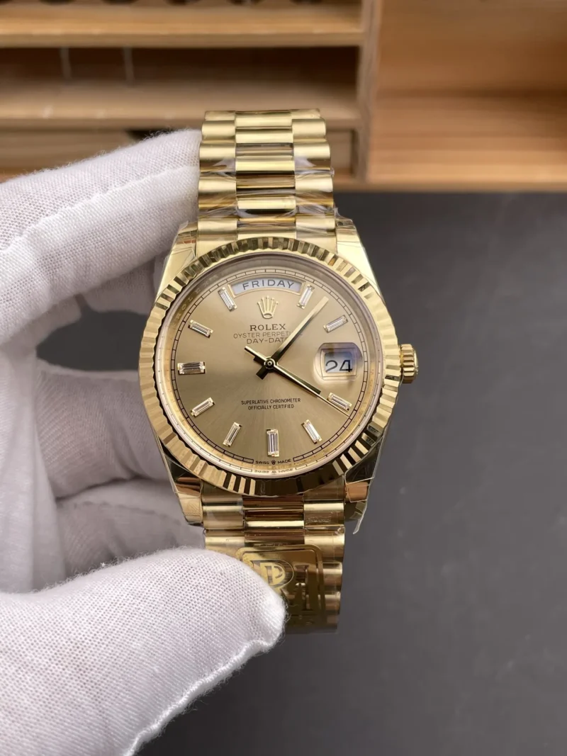 Rolex Day-Date Yellow Baguette Diamond 40mm