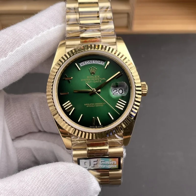 img01_1595_QF_劳力士_星期日志_DD_烟熏绿_40mm_2836机芯.webp Rolex Day-Date Smoked Green 40mm