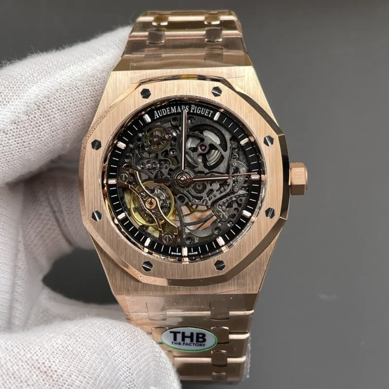 img01_1689_THB_爱彼_皇家橡树_15407_镂空玫金_41mm_3132机芯.webp AP Royal Oak 15407 Skeleton 41mm
