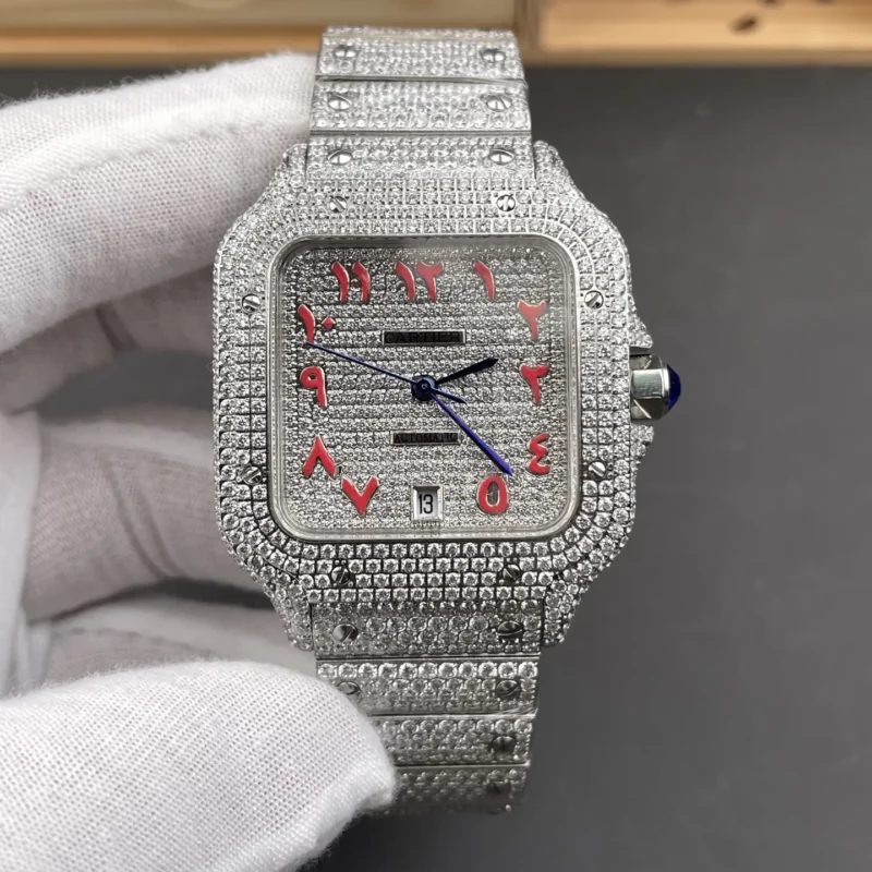 img01_1743_TW_卡地亚_山度士_满天星满钻山度_39.8mm_9015机芯.webp Cartier Santos Diamond-Set 39.8mm