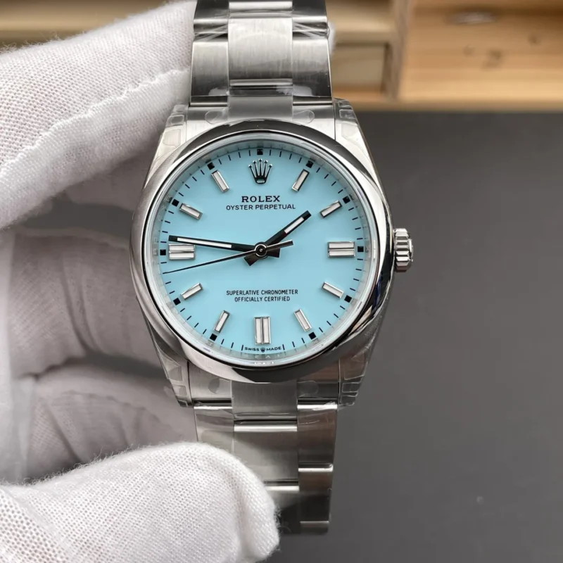 img01_1849_VS_劳力士_蚝式恒动_蒂芙尼蓝_恒动日志_36mm_3230机芯.webp Rolex Oyster Perpetual Tiffany Blue 36mm