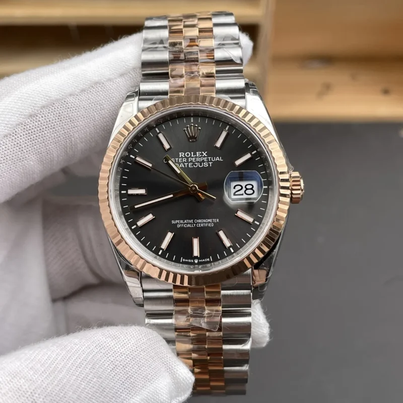 img01_2017_VS_劳力士_日志型_女日志_间金玫瑰金灰盘_36mm_3235机芯.webp Rolex Datejust Rose Gold 36mm