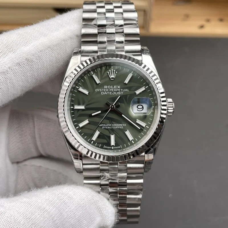 img01_2053_VS_劳力士_日志型_树叶盘_绿树叶日志_36mm_3235机芯.webp Rolex Datejust Green 36mm
