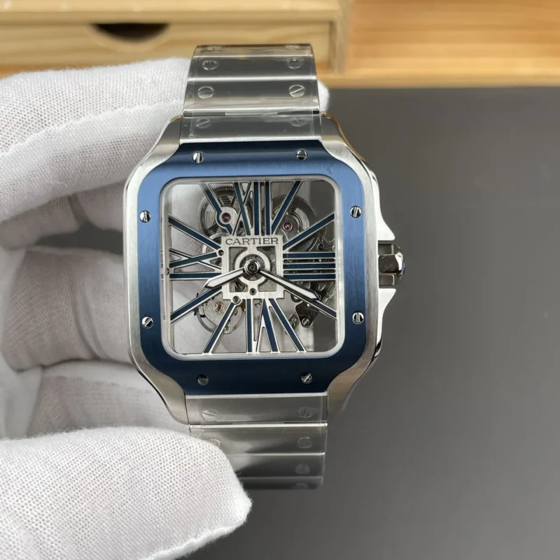 img01_3060_RF_卡地亚_山度士_蓝色镂空系列_9611MC一体机芯.webp Cartier Santos Skeleton