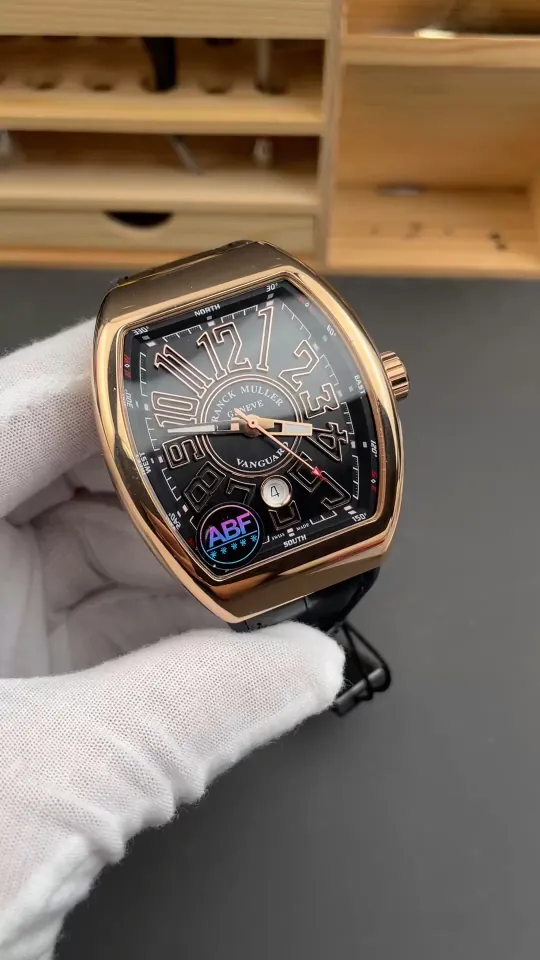 Franck Muller Vanguard Rose Gold Black Dial 44x54mm