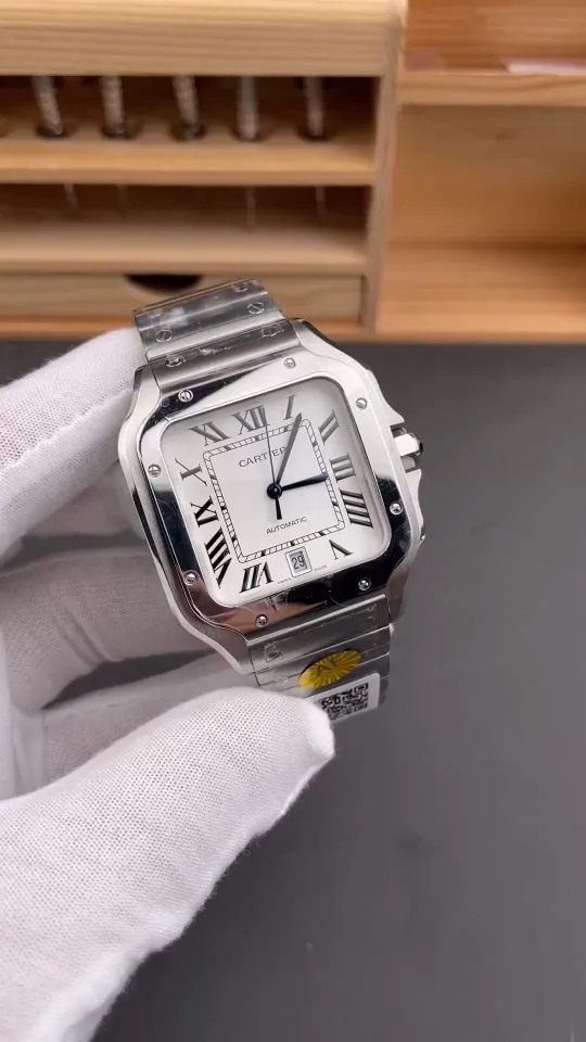 Cartier Santos White Dial 39.8mm