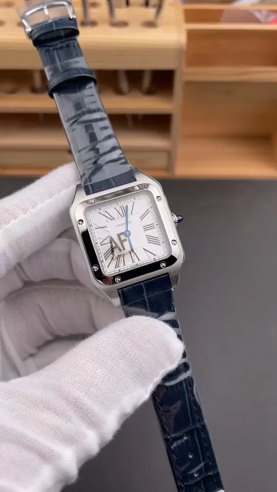 Cartier Santos Grey Dial 27.5x38mm